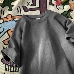 Stone Washed Ice-feeling Tencel Cotton Ice Silk Short Sleeve T-shirt - Image 6