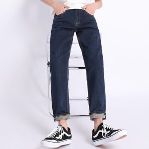Autumn Dark Blue Loose Trendy Casual Jeans - Image 3