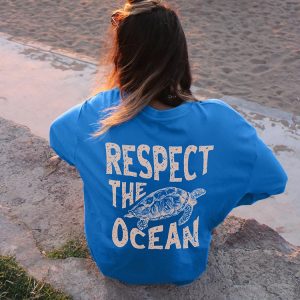 Women's Casual Fashionable Breathable Turtle Printed Short Sleeve - Image 4