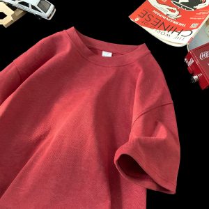 Stone Washed Ice-feeling Tencel Cotton Ice Silk Short Sleeve T-shirt - Image 9