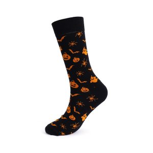 Personalized Cotton Socks Men And Women Halloween Pumpkin Skull Cartoon Tube Socks Trendy Long Athletic Socks - Image 8