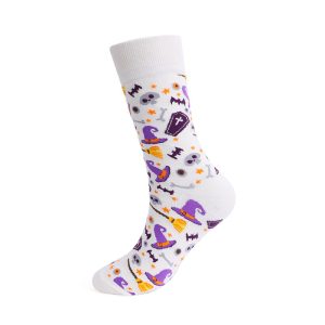 Personalized Cotton Socks Men And Women Halloween Pumpkin Skull Cartoon Tube Socks Trendy Long Athletic Socks - Image 3