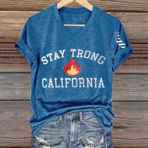 Women's V-neck Polyester T-shirt - Image 8