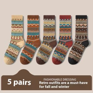 Retro Ethnic Style Socks For Women Deodorant - Image 10