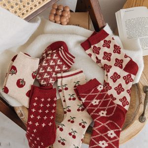 Printing Keep Warm Winter Women Socks - Image 5