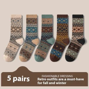 Retro Ethnic Style Socks For Women Deodorant - Image 5
