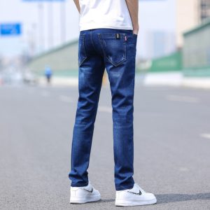 Spring And Summer Denim Trousers Men's Slim Straight Stretch - Image 5