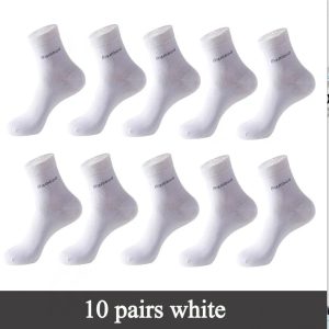 Socks Solid Color Socks Men's Mid-tube Bamboo Fiber Socks Men - Image 8