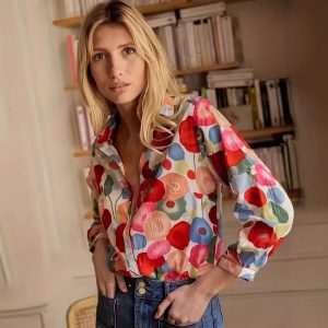 3D Digital Printing Long Sleeve Shirt Floral Top Gorgeous - Image 5