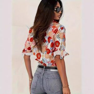 3D Digital Printing Long Sleeve Shirt Floral Top Gorgeous - Image 6