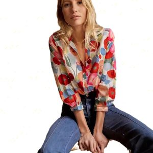 3D Digital Printing Long Sleeve Shirt Floral Top Gorgeous - Image 4