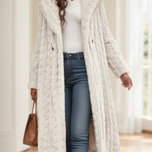 Elegant Black Long Coat For Women - Image 3