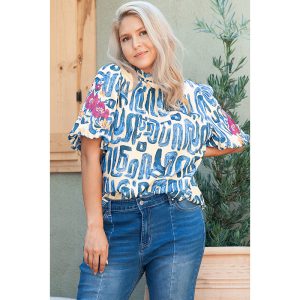 Spring And Summer Pullover Round Neck Printed T-shirt - Image 3