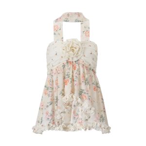 Women's Floral Chiffon Top Tube Loose Vest - Image 5