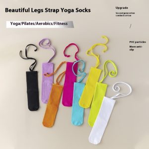 Women's Anti-slip Cross Lace-up Yoga Pilates Dance Dopamine Sports Wear Mid-calf Socks - Image 10