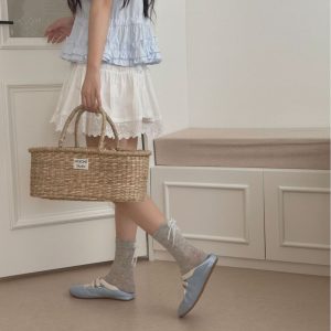 Summer Thin Boneless Ballet Style Ins Japanese Girl Lace Bow Ribbon Socks Women's Mid Tube Stockings - Image 10