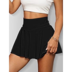 Women Tennis Skirt Golf Skorts Athletic High Waisted With Pockets Inner Shorts Sport Workout - Image 10