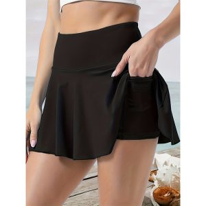 Women Tennis Skirt Golf Skorts Athletic High Waisted With Pockets Inner Shorts Sport Workout - Image 4