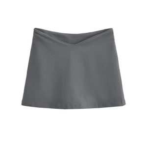 Sweet Hot Girl Design Low V Waist Slim Slimming Mini Skirt - Image 3
