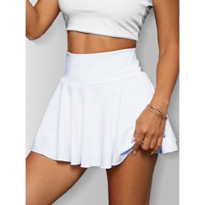 Women Tennis Skirt Golf Skorts Athletic High Waisted With Pockets Inner Shorts Sport Workout - Image 6