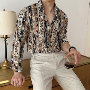 Floral Niche Thin Trendy High Sense Loose Short Sleeve Shirt - Image 4