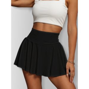 Women Tennis Skirt Golf Skorts Athletic High Waisted With Pockets Inner Shorts Sport Workout - Image 5