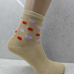 Set Of 1 Pairs Womens Socks With Bubble Mix Print - Image 3
