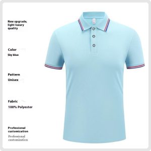 Fashion Is Ice Silk Lapel Short Sleeve Polo Shirt - Image 8