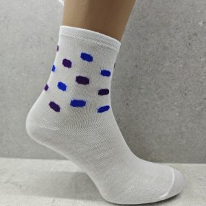 Set Of 1 Pairs Womens Socks With Bubble Mix Print - Image 4