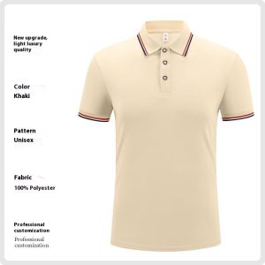 Fashion Is Ice Silk Lapel Short Sleeve Polo Shirt - Image 3