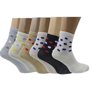 Set Of 1 Pairs Womens Socks With Bubble Mix Print - Image 1