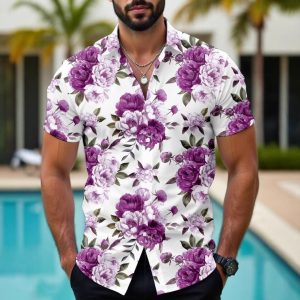 Hawaiian Tropical Floral 3d Printed Casual Men's Short Sleeve Shirt - Image 10