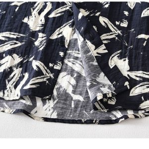 Personalized Printed Black And White Short-sleeved Shirt - Image 4