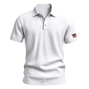 American Summer Linen Short Sleeve Men Clothing - Image 5
