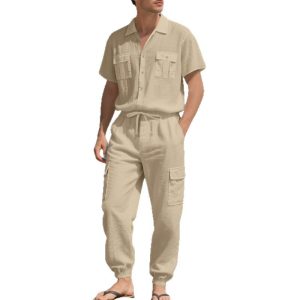 Workwear Casual Shirt Short Sleeve Trousers Suit - Image 5