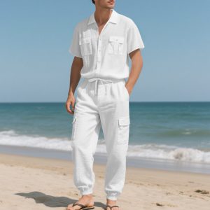 Workwear Casual Shirt Short Sleeve Trousers Suit - Image 9