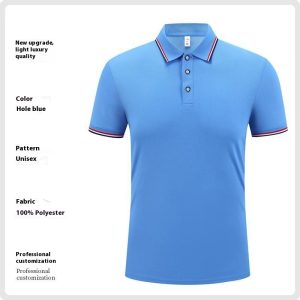 Fashion Is Ice Silk Lapel Short Sleeve Polo Shirt - Image 10
