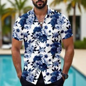 Hawaiian Tropical Floral 3d Printed Casual Men's Short Sleeve Shirt - Image 8