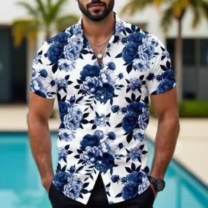 Hawaiian Tropical Floral 3d Printed Casual Men's Short Sleeve Shirt - Image 7