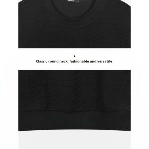 Export Quality English European And American Sizes Jacquard Round Neck Hoodie For Men And Women - Image 4