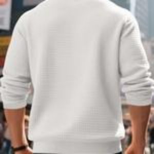 Export Quality English European And American Sizes Jacquard Round Neck Hoodie For Men And Women - Image 3