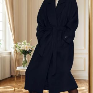 Autumn And Winter Women's Wool Coat Jacket - Image 5