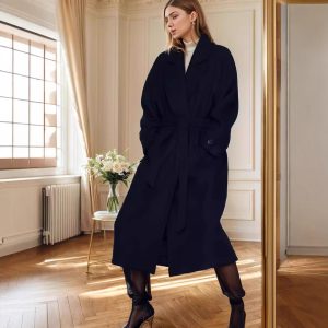 Autumn And Winter Women's Wool Coat Jacket - Image 6