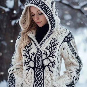 Women's Skin-friendly, Anti-pilling Knitted Cardigan With A Round Neckline, Loose Fit, And Long Length - Image 5